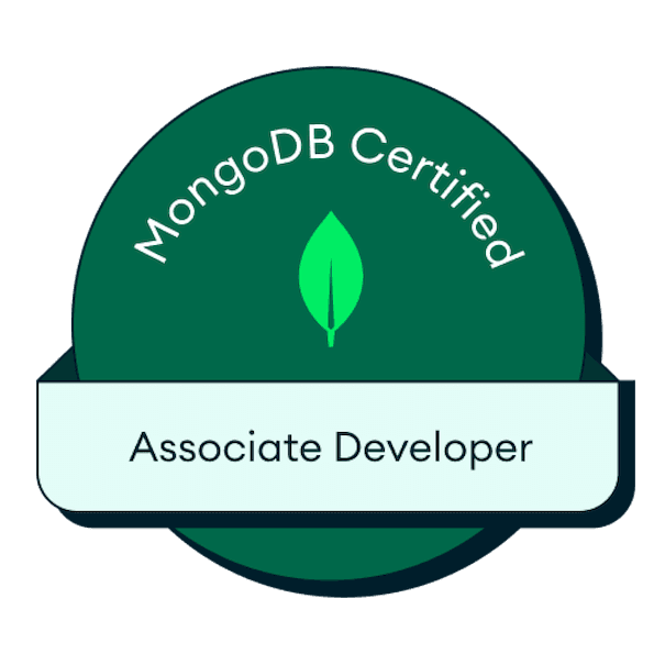MongoDB Certified Associate Developer badge